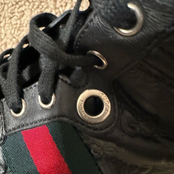 Gucci High Top Leather Sneakers - Picture 8 of 8